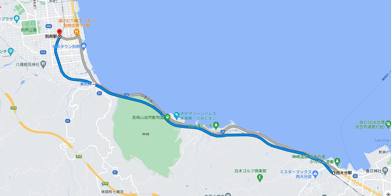 大分から別府プチ旅行｜バックパッカー気分で電車とバスで行く